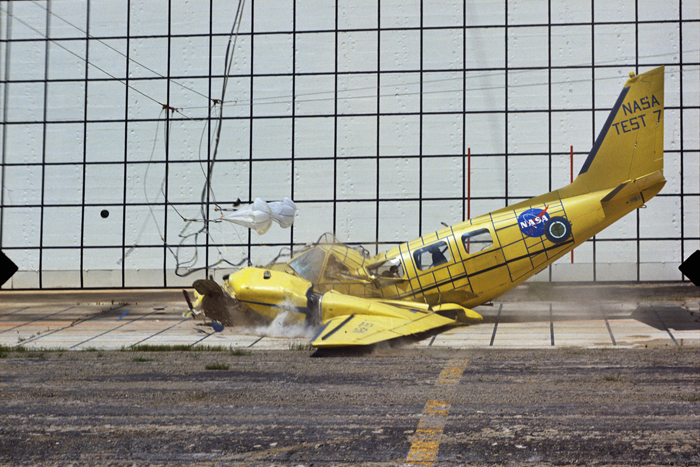 Space History Photo: Impact Landing Dynamics Facility Crash Test